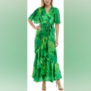 Taylor Green Floral Maxi Dress
